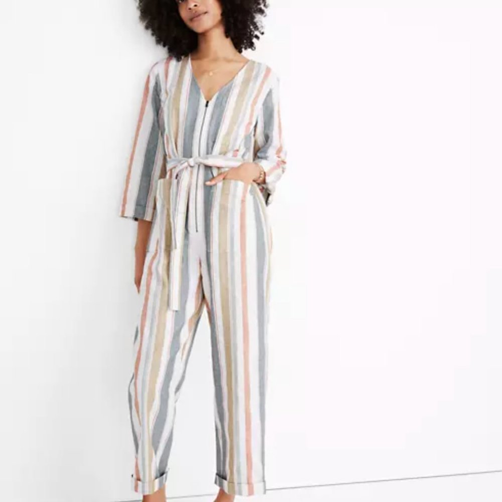 Madewell V-Neck Tie-Waist Jumpsuit
